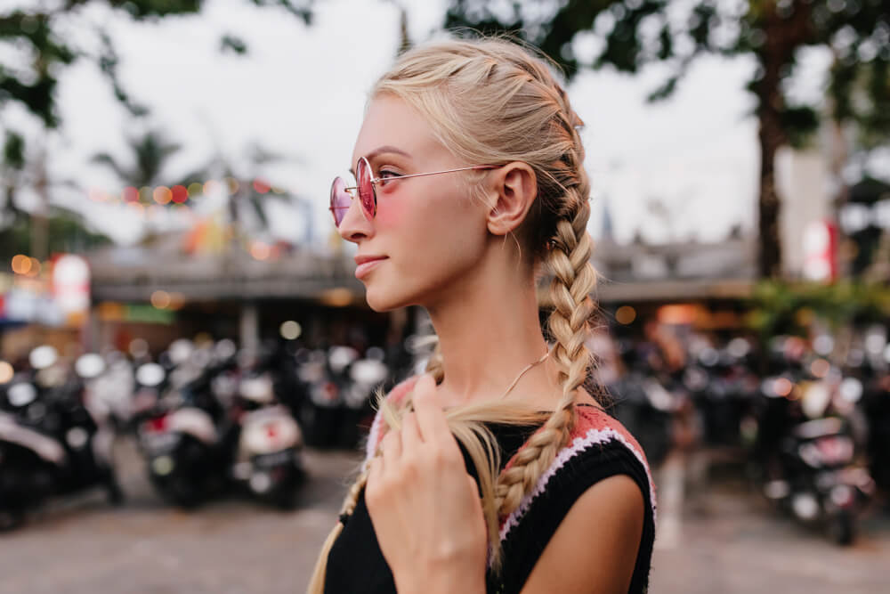 Woman with braid