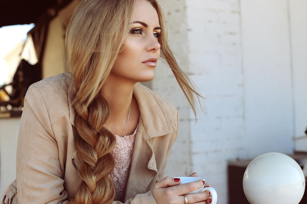 Woman with braid