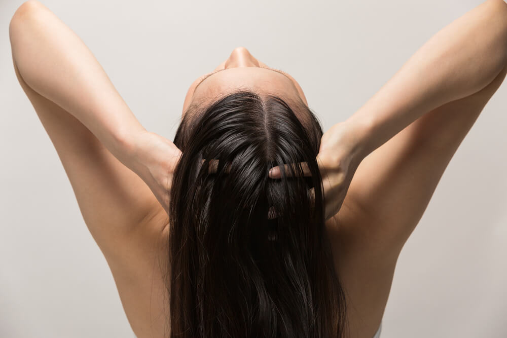 woman scalp massage